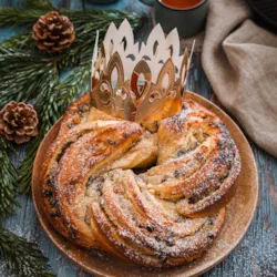 Couronne briochée amande et chocolat