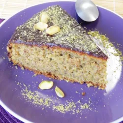 Gâteau à la pistache et nappage chocolat